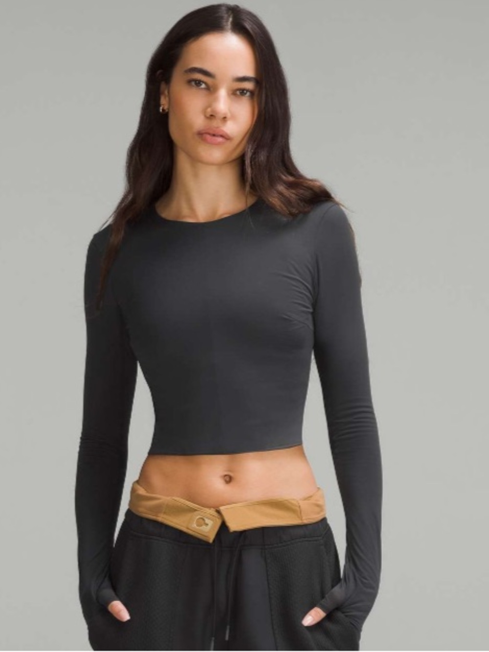 Lululemon Tight-Fit Lined Long-Sleeve Shirt Black Size L